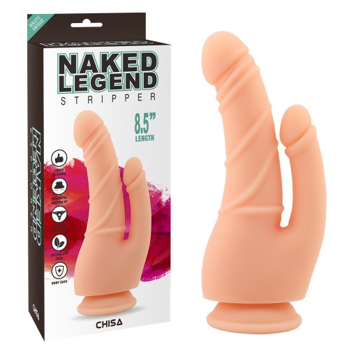 Двойной фаллоимитатор Naked Legend Stripper 8,5", 22 см