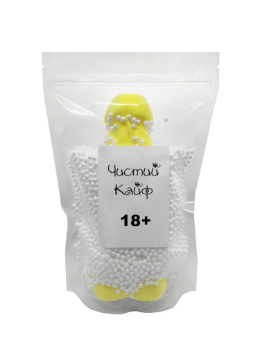 Чистый Кайф Yellow size XL - Крафтовое мыло-член с присоской, 21,5х5,1 см (желтый)