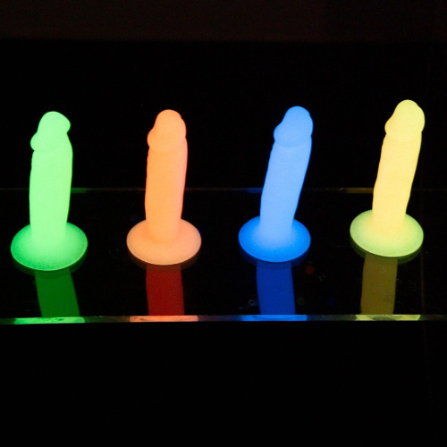 Набор фаллоимитаторов ADDICTION Silly Willy Glow in the Dark, 4 цвета, 12 шт, 8,4 см