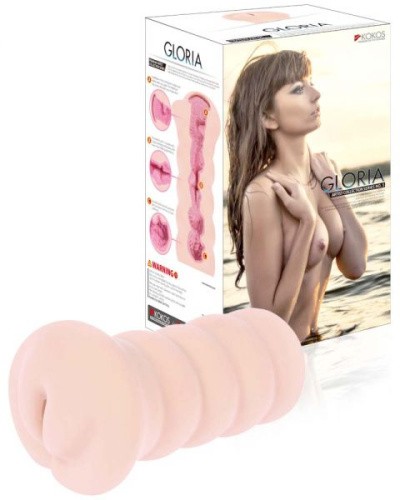 Kokos Gloria DL - Мастурбатор вагина двухслойный, 20х8 см