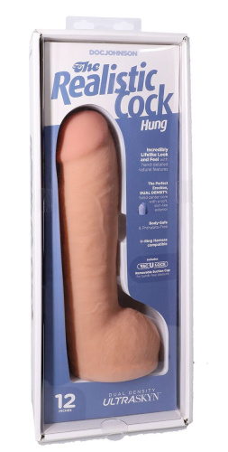 Фаллоимитатор Doc Johnson The Realistic Cock ULTRASKYN 12 Inch Hung, 31,8 см