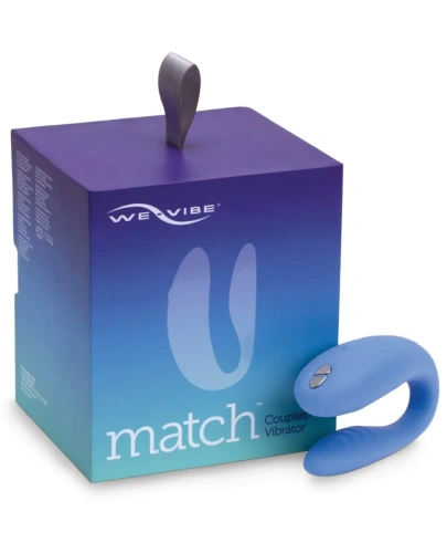 We-Vibe Match + Лубрикант 50 мл - вибратор для пар с дистанционным управлением, (синий)