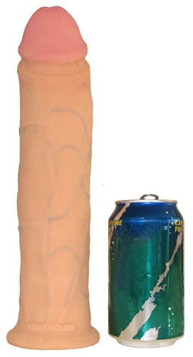 Penthouse® Variations™ CyberSkin®  Cock - Большой фаллоимитатор на присоске, 30.5х6.1 см (телесный)
