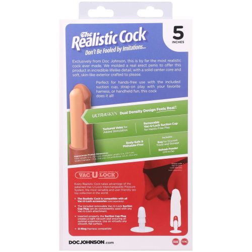 Фалоімітатор Doc Johnson The Realistic Cock ULTRASKYN 5 Inch, 12,7 см - купити в Україні | Секс шоп SEX-SHOP.ua