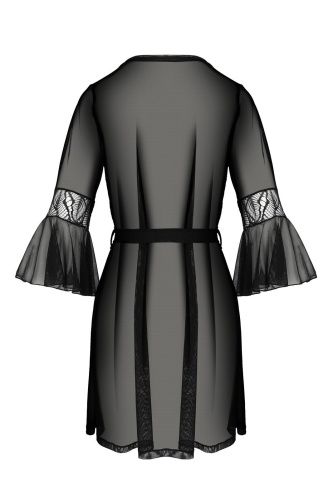 Пеньюар Passion LEAFA PEIGNOIR black S/M - купити в Україні | Секс шоп SEX-SHOP.ua