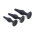 Triple Spire Tapered Silicone Anal Trainer Set - Набор анальных пробок, 3 шт (черный)