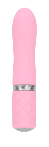 Pillow Talk Flirty Pink - Роскошный вибратор с кристаллом Сваровски, 7х2,2 см.