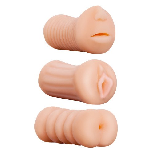 Orion XXX To-Go Threesome набор из 3 реалистичных мастурбаторов, 11 см