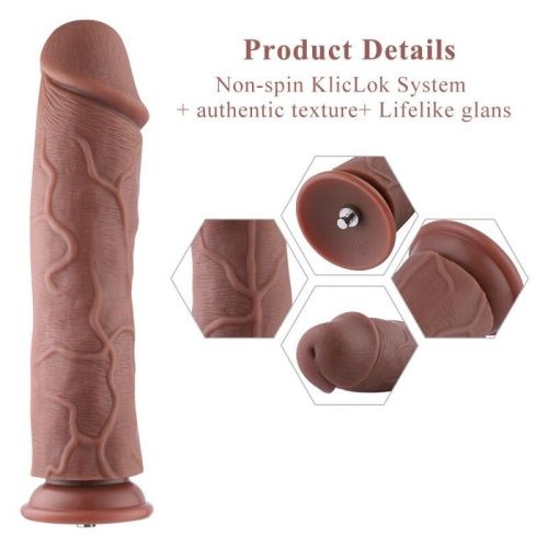 Силиконовый фаллоимитатор для секс-машин Hismith 11″ Silicone Dildo