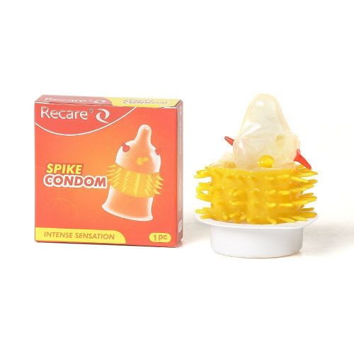 Насадка на член Recare Spike Condom Orange (з вусиками та шипами) - купити в Україні | Секс шоп SEX-SHOP.ua