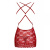 Obsessive 860-SET-3 set - кружевной эротический комплект, L/XL (красный)