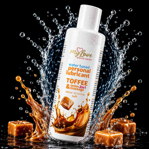 2в1 лубрикант и массажный гель - MyLove Aroma Series Intim&Massage Toffi, 300 мл