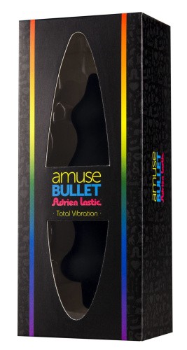 Adrien Lastic Bullet Amuse Black - анальная пробка с вибрацией 14.5х3,9см (чёрная)