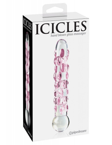 Стеклянный стимулятор Icicles No 7 Hand Blown Massager, 14,5х3,8 см