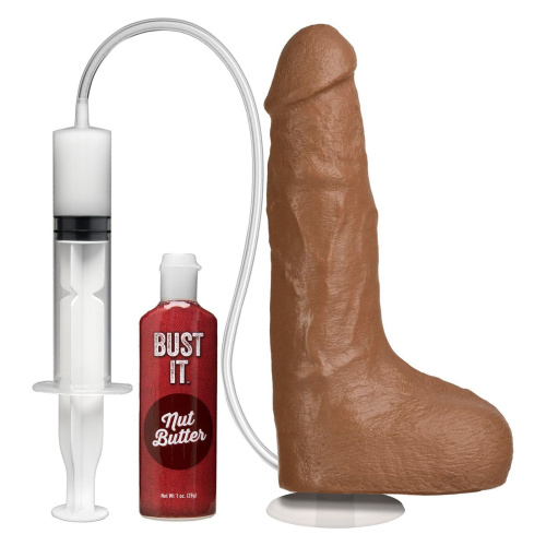 Кончающий фаллоимитатор Doc Johnson The Realistic Cock ULTRASKYN Squirting 9,5 Inch, 21,6 см