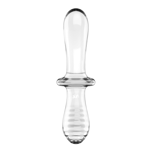 Двухсторонний фаллоимитатор Satisfyer Double Crystal, 19,5 см
