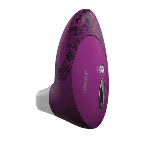Womanizer W500 - Вакуумный стимулятор клитора с кристаллом Swarovski, 12х6 см (фиолетовый)