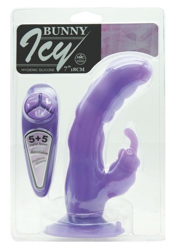 Nmc Icy Bunny Rabbit Vibe - вибратор кролик на присоске, 12х3.5 см
