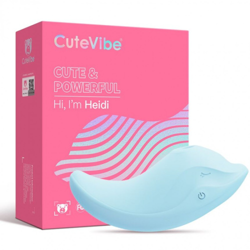 CuteVibe Heidi - Универсальный вакуумный стимулятор с вибрацией, 11.5х4 см (голубой)