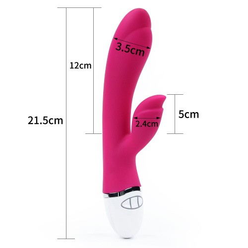 LoveToy - Dreamer II Vibrator Rose Red - Вибратор с клиторальным отростком, 21.5х3.5 см (розовый)