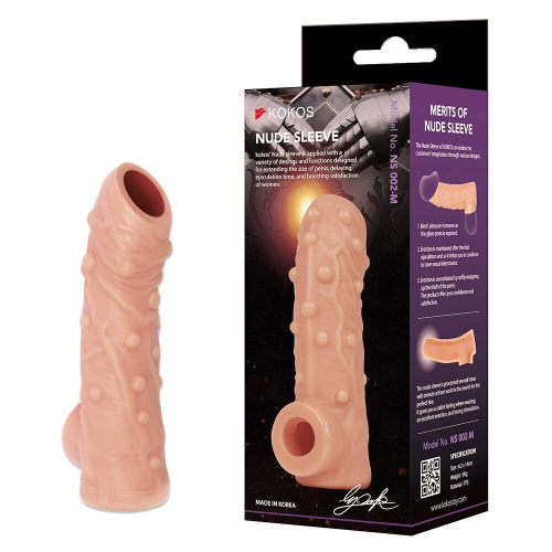 Насадка на член Kokos Nude Sleeve NS 002, S