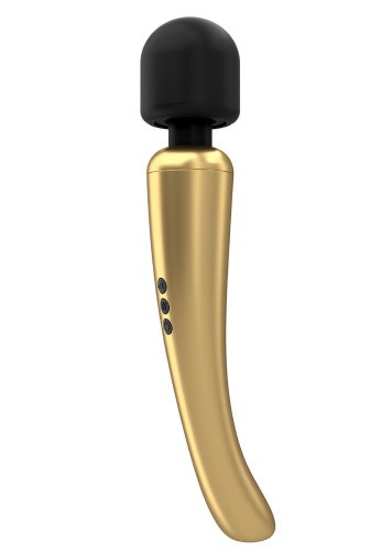 Dorcel Megawand Gold мощный перезаряжаемый вибромассажер 160 режимов, 29.5х5.5 см (золотистый)