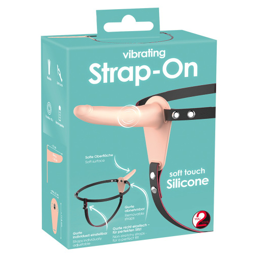 Orion Vibrating Strap-On - Женский страпон с вибрацией, 15х3.8 см