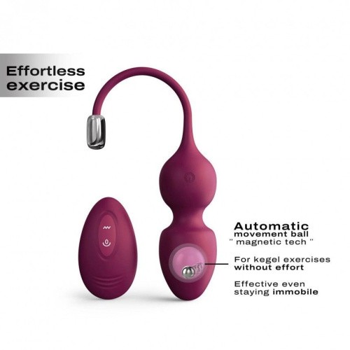 Dorcel Love Balls - Вагинальные шарики с вибрацией, 3.5 см (слива)