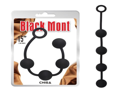 Black Mont ”P” Storm Beads M - силиконовые анальные шарики, 38.5х3.7 см (M)