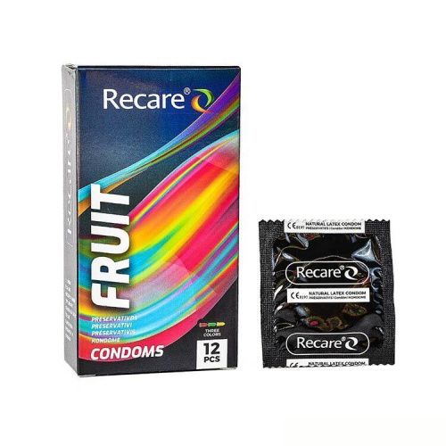 Holographic Recare Fruit Flavour Condoms 12 шт, аромати: м'ята, банан, полуниця - купити в Україні | Секс шоп SEX-SHOP.ua