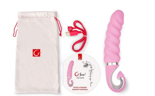 Gvibe Gjack 2 - Анатомический вибромассажер, 22х3.7 см (розовый)