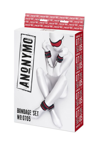 Anonymo Bondage Set - Бондажный набор, (красный)