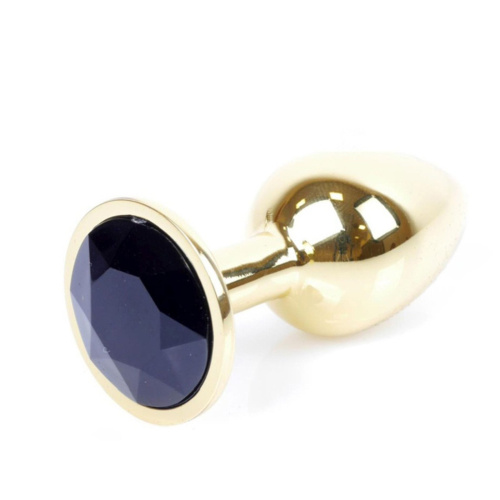 Металлическая анальная пробка с кристаллом B-Series Jewellery Gold PLUG