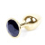 Металлическая анальная пробка с кристаллом B-Series Jewellery Gold PLUG