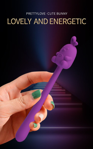 Мини вибратор на палочке Pretty Love Cute Bunny Flirting Stick