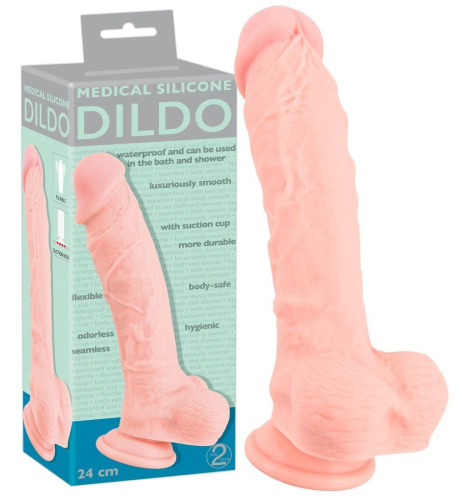 Реалистичный фаллоимитатор You2Toys Medical Silicone Dildo, 24 см