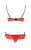 Passion Exclusive Cherry Set OpenBra - Комплект эротического белья: бюстгальтер с открытой грудью и стринги, S/M (красный)