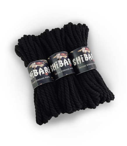 Feral Feelings Shibari Rope - Хлопковая веревка для Шибари, 8 м (черная)