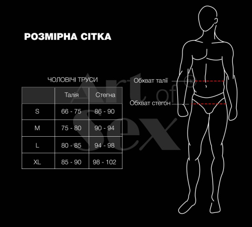 Мужские трусы Art of Sex - Gladiator с эффектом мокрого бархата, S