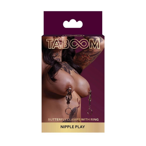 Затискачі для сосків Taboom Butterfly Clamps With Ring - купити в Києві, Україні