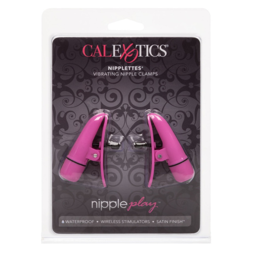 CalExotics Nipplettes - Виброзажимы для сосков, 7х2 см (розовый)