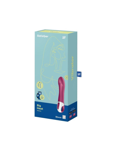 Satisfyer Big Heat - Вибратор с подогревом, 22.5х4 см (красный)