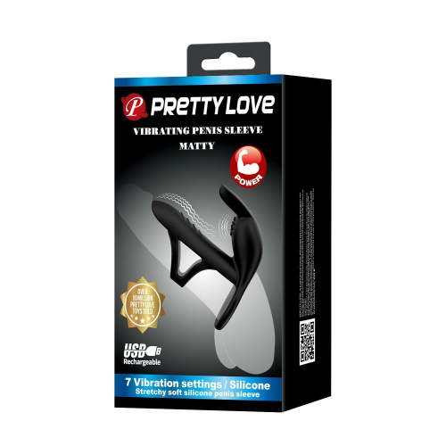 Насадка на член с вибрацией Pretty Love MATTY
