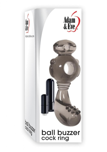 Evolved Ball Buzzer Cock Ring Smoke - виброкольцо, 10х2 (серый)