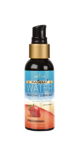 Sensuva Natural Water-Based Strawberry - Ароматизированная смазка на водной основе, 57 мл. (клубника)
