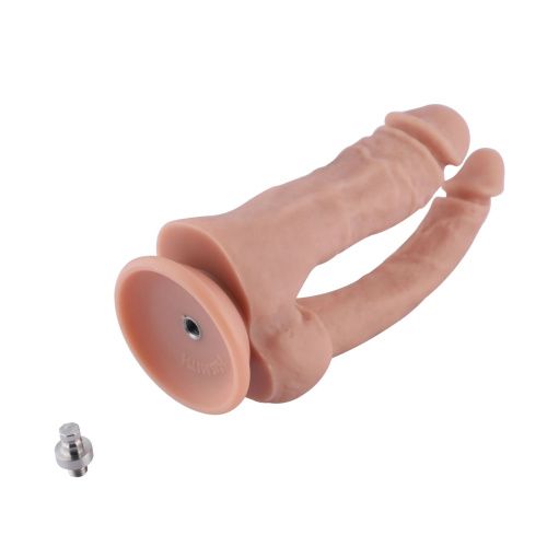 Двойной фаллоимитатор для секс-машин Hismith Double Penetrator, 7.46″, KlicLok