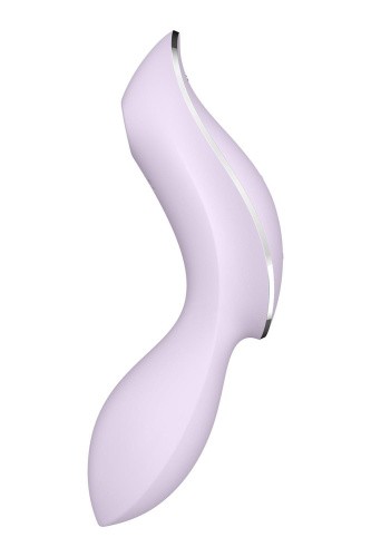 Satisfyer Curvy Trinity 2 - Вакуумный клиторальный стимулятор и массажер для точки G, 16.8х3.8 см (фиолетовый)