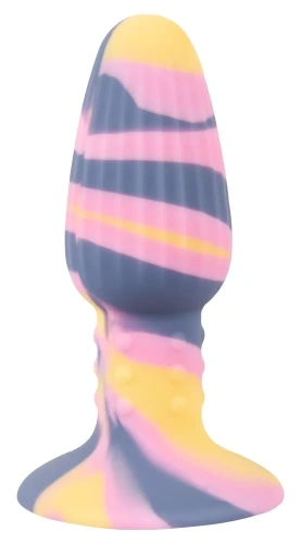 Coloгful Joy Triple Colour Butt Plug - Анальная пробка, 11.5х4 см (разноцветная)
