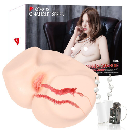 Мастурбатор Kokos 004 Vanilla ONAHOLE Real Vagina 2WayPlus