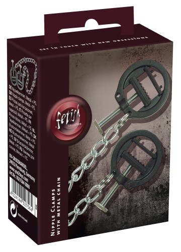 Orion - Nipple Clamps With Metal Chain - Зажимы для сосков